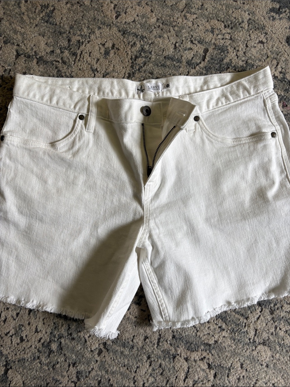 Carve Designs White Denim Cutoff Shorts